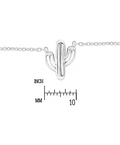 Cool Chic .925 Sterling Silver Summer Desert Cactus Pendant Necklace $10.08 Necklaces