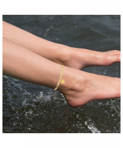 Gold Anklets for Women Initial Anklet Cuban Link Ankle Bracelets for Teen Girls Trendy Stuff Under 5 Dollar Gifts Womens Jewe...