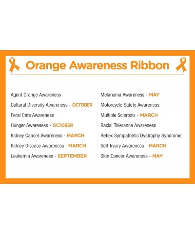 Orange Ribbon Awareness Wholesale Pack Silicone Bracelet - Orange Ribbon Bracelets for Leukemia Awareness, Kidney Cancer, Mul...