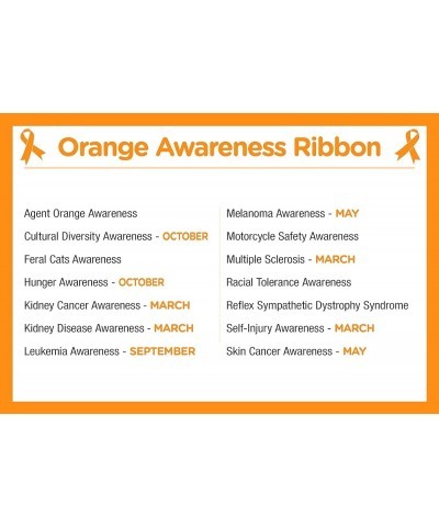 Orange Ribbon Awareness Wholesale Pack Silicone Bracelet - Orange Ribbon Bracelets for Leukemia Awareness, Kidney Cancer, Mul...