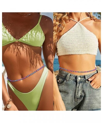 Afrcian Waist Beads Tie on Beaded Waist Chain No Stretch Belly Beads Body Chain Jewelry for Women and Girls YZA-i9 $8.24 Body...