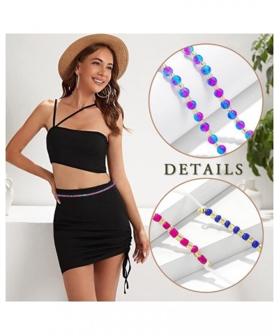 Afrcian Waist Beads Tie on Beaded Waist Chain No Stretch Belly Beads Body Chain Jewelry for Women and Girls YZA-i9 $8.24 Body...