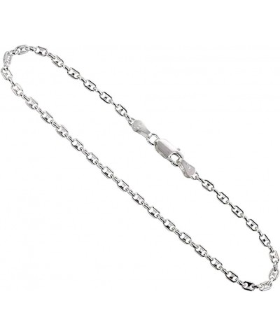 2.5mm Sterling Silver Puffed Anchor Chain Necklaces & Bracelets Nickel Free Italy, sizes 7-30 inch 30.0 Inches $18.88 Necklaces