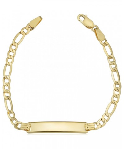 14k Yellow Gold High Polish Figaro Baby ID Bracelet (5.5 inches long) $107.80 Bracelets