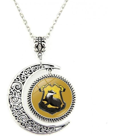 Moon Badger Pendant Badger Charm Crescent Necklace Jewelry Gift $6.62 Necklaces