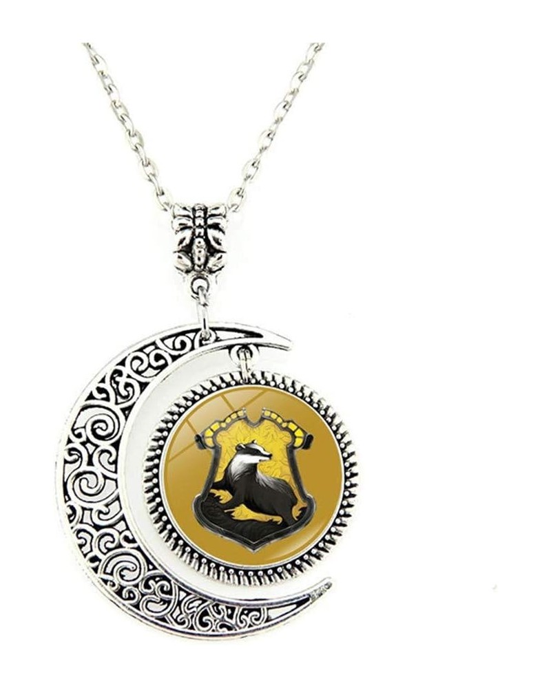 Moon Badger Pendant Badger Charm Crescent Necklace Jewelry Gift $6.62 Necklaces