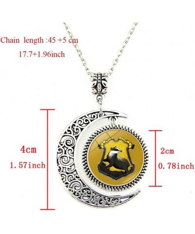 Moon Badger Pendant Badger Charm Crescent Necklace Jewelry Gift $6.62 Necklaces