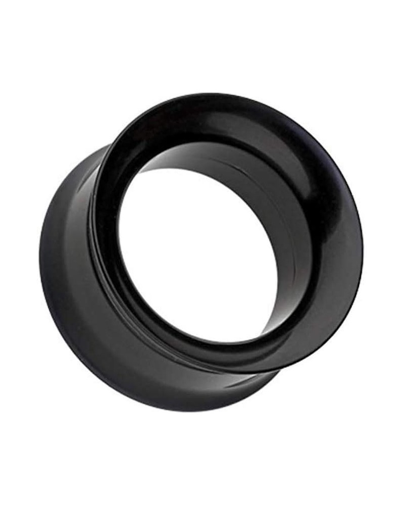 Solid Smooth Flared Screw-Fit Ear Gauge Tunnel Plug 4 GA (5mm), Black $10.82 Body Jewelry