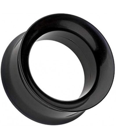 Solid Smooth Flared Screw-Fit Ear Gauge Tunnel Plug 4 GA (5mm), Black $10.82 Body Jewelry