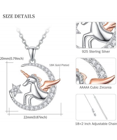 SeaHorse/Turtle/Dolphin/Mermaid Tail Necklace for Women Girls 925 Sterling Silver Beach Ocean Pendant Necklaces Jewelry Birth...