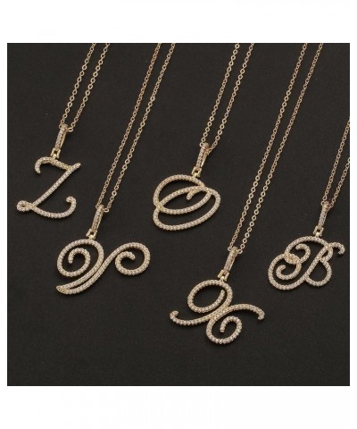 Letter Necklace Y2k Necklace Diamond Necklaces for Women R Necklace Y2k Jewelry Mcbling 2000s Fashion W-Golden $8.99 Necklaces