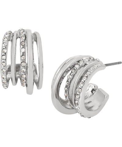 Pave Hoop Earrings Pave Hoop Earrings CRYSTAL/RHODIUM $10.58 Earrings