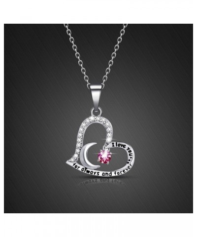 I Love you always and forever Pendant Birthstone Necklace Dancing Birthday Gift for Women Girl January $9.00 Necklaces