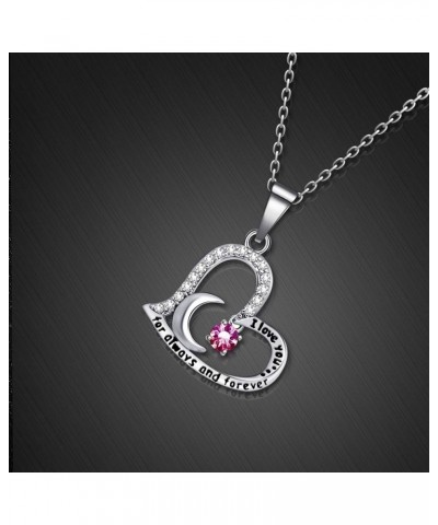 I Love you always and forever Pendant Birthstone Necklace Dancing Birthday Gift for Women Girl January $9.00 Necklaces