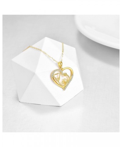 14K Solid Gold Heart Nurse Necklace for Women Stethoscope Necklace Caduceus Angel Nursing Pendant Necklace Jewelry Graduation...