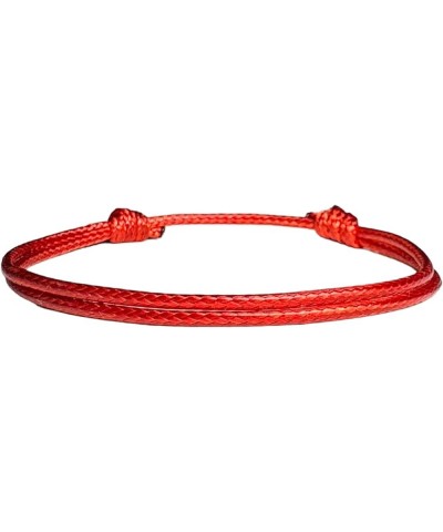 (2-pack) Red wax nylon cord adjustable Bracelet for men women - Unisex Waterproof Surfer Passion protection strength Power Ta...