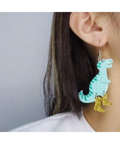 Animal Drop Earrings Set For Women Girls Western Earrings Dinosaur Boots Chicken Lovely Funny Animal Dangle Earrings 80s 90s ...