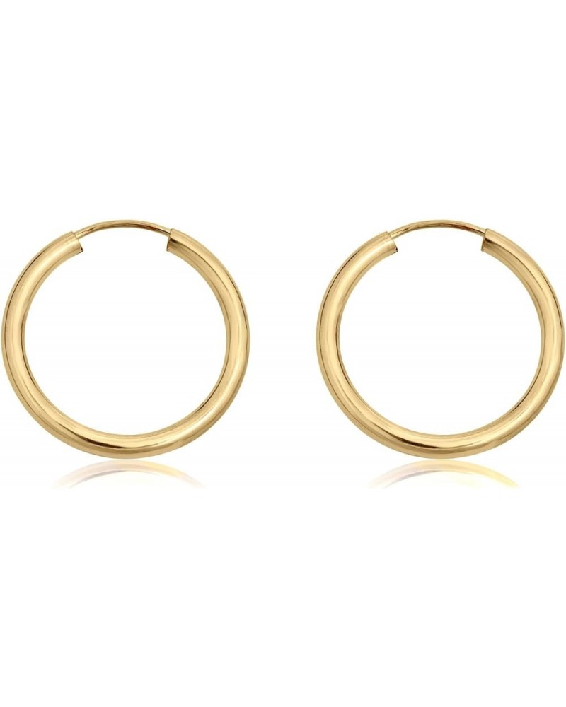 14K Yellow Gold-Filled 2.25mm Thick Endless Hoop Earrings 19.0 Millimeters $34.56 Earrings