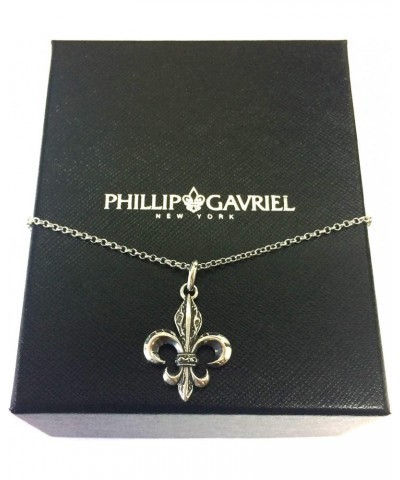 Oxidized Sterling Silver Fleur De Lis Necklace, 18 $34.32 Necklaces