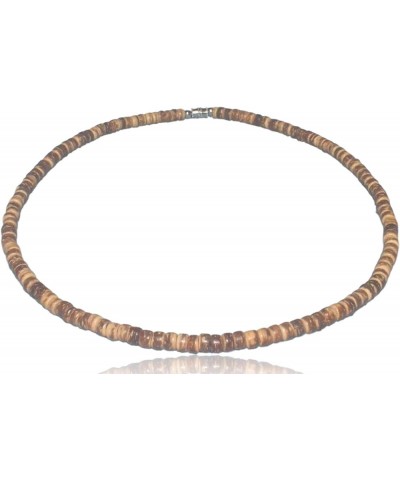 Mens and Womens Tropical Summer Beach Surfer Necklace From the Philippines, Mixed Brown Coconut Beads 15 inch $9.41 Others