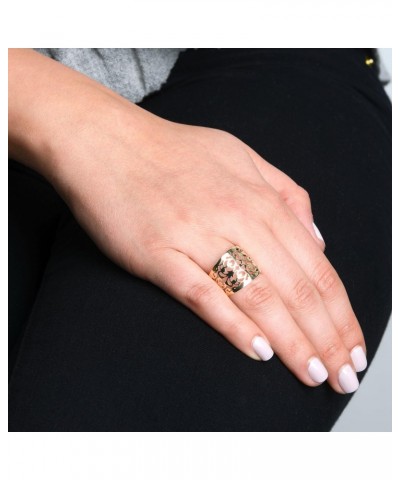 14k Yellow Gold Filgree Cigar Band Ring (16.3 mm) $120.40 Rings