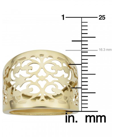 14k Yellow Gold Filgree Cigar Band Ring (16.3 mm) $120.40 Rings