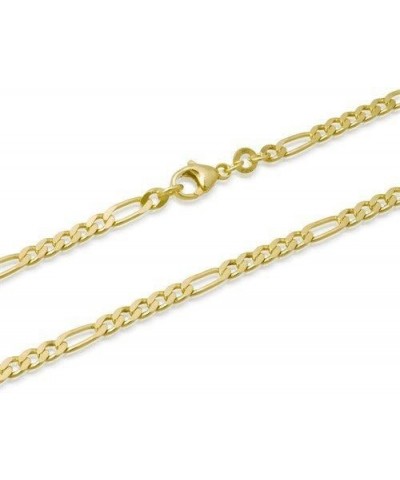 1mm thick 18K gold plated on solid sterling silver 925 Italian diamond cut FIGARO curb link chain necklace bracelet anklet - ...