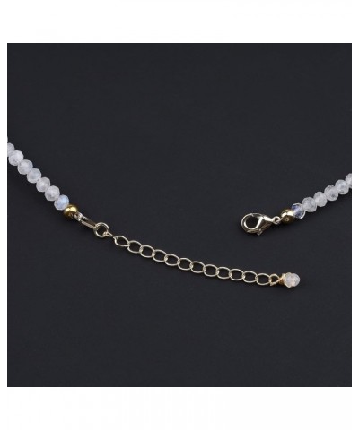 Womens Snake Pendant Semi-precious Crystal Beaded Necklace Moonstone $10.50 Necklaces