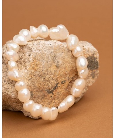 Twin Baroque Freshwater Cultured Pearl Bracelet 18 cm Elastic - Twin Baroque Pearls 11-12 mm $30.24 Bracelets