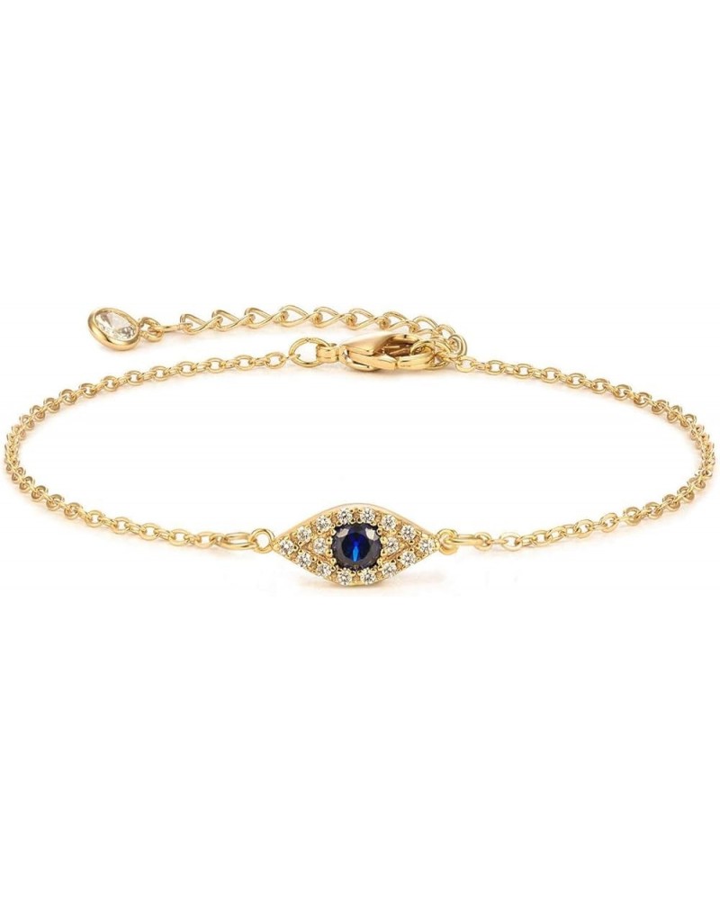 Gold Bracelet Gold 14K Gold Filled Dainty Chain Simple Jewelry Gift for Women Evil Eye $10.43 Bracelets