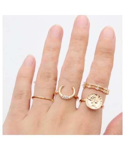 18-31 Pcs Knuckle Rings for Women Stackable Rings Sets Girls Vintage Joint Finger Rings Gold Rings Set for Women Men Hollow C...