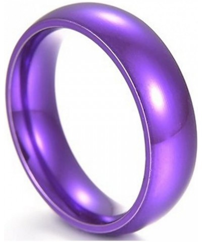 Perfectly Purple Ring Mens Womens 316L Surgical Stainless Steel Majestic Wedding Band 6mm Sizes 5-14 8 $10.08 Rings