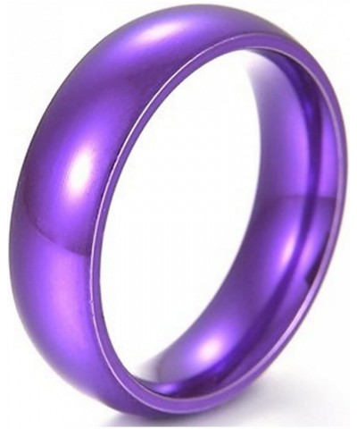 Perfectly Purple Ring Mens Womens 316L Surgical Stainless Steel Majestic Wedding Band 6mm Sizes 5-14 8 $10.08 Rings