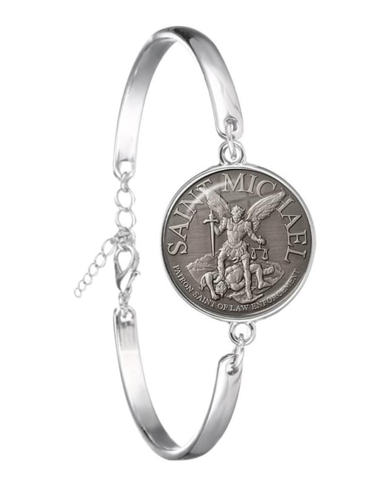 Fashion Bracelet Archangel St.Michael Protect Me Saint Shield Protection Charm Russian Orhodox Bangle Jewelry For Holy Gift $...