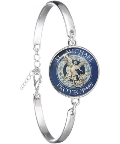 Fashion Bracelet Archangel St.Michael Protect Me Saint Shield Protection Charm Russian Orhodox Bangle Jewelry For Holy Gift $...