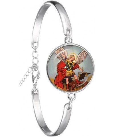 Fashion Bracelet Archangel St.Michael Protect Me Saint Shield Protection Charm Russian Orhodox Bangle Jewelry For Holy Gift $...