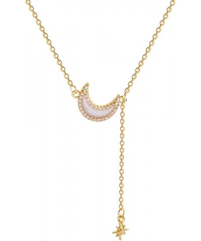 Gold Plated Necklace for Women Geometric Triangle Stick Long Pendant Three Layered Necklaces for Women P $8.39 Necklaces