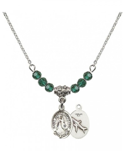 May Birth Month Bead Necklace with Catholic Patron Saint Petite Charm, 18 Inch Saint Joseph of Cupertino $32.51 Necklaces