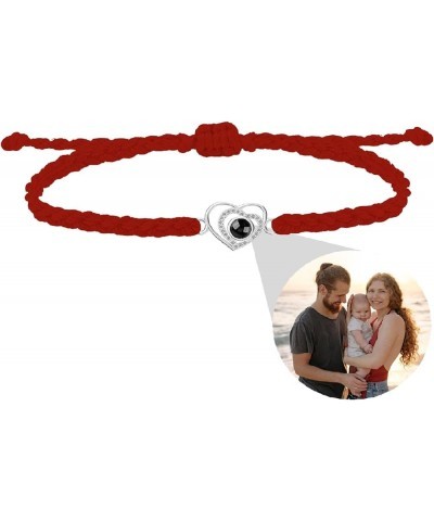 Custom Photo Bracelet Personalized Photo Projection Bracelet Heart Bracelet with Picture Inside Mother's Day Jewelry Gifts fo...