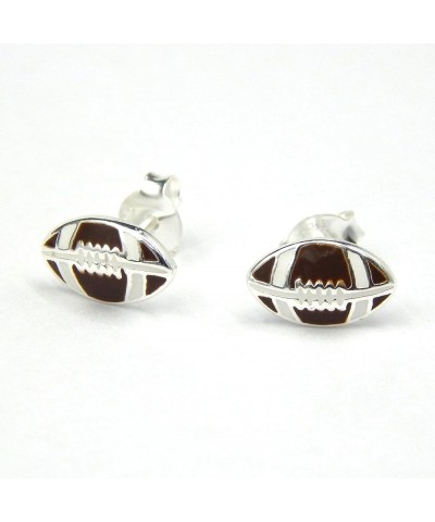 Solid 925 Sterling Silver Sports Fan Stud Earrings Hypoallergenic, Baseball, Basketball,Tennis ball, Soccer ball, Football, V...