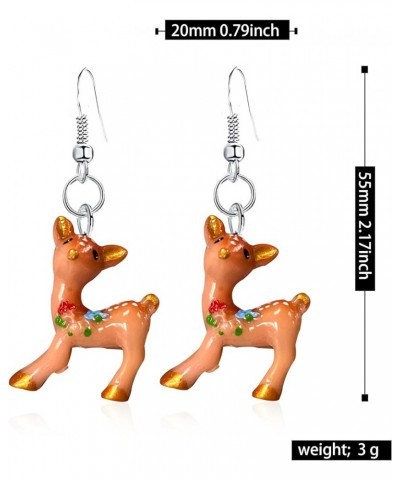 Animal Funny Weird Cute Resin Chicken Panda Bear Dog Pig Drop Dangle Creative Cartoon Anime Lightweight Earrings Jewelry for ...