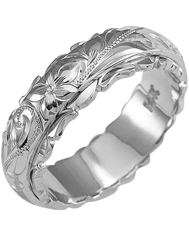 Valentine's Day Rings Gift, 2-in-1 Womens Vintage Silver Engagement Wedding Band Ring Set(5 -Gold,5) 1-silver 8 $5.75 Others