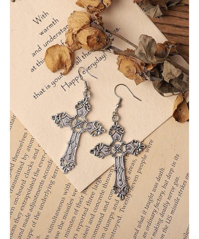 Gothic Cross Earring, Goth Earrings, Gothic Earrings, Cross Earrings for Women, Halloween Christmas New Year Jewelry Gift for...