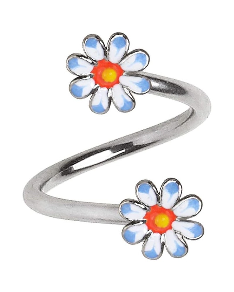 14 Gauge Daisy Flower Twist Circulars 316L Surgical Steel Steel & Daisy $8.79 Body Jewelry