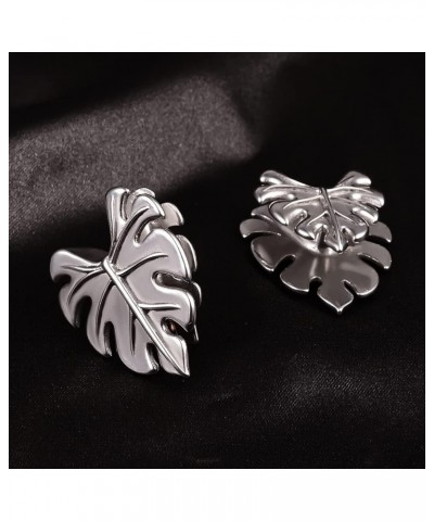 2PCS Ear Gauges Hypoallergenic 316L Stainless Steel Maple Leaves Saddle Plugs Tunnels Piercing Expander Stretchers Body Jewel...