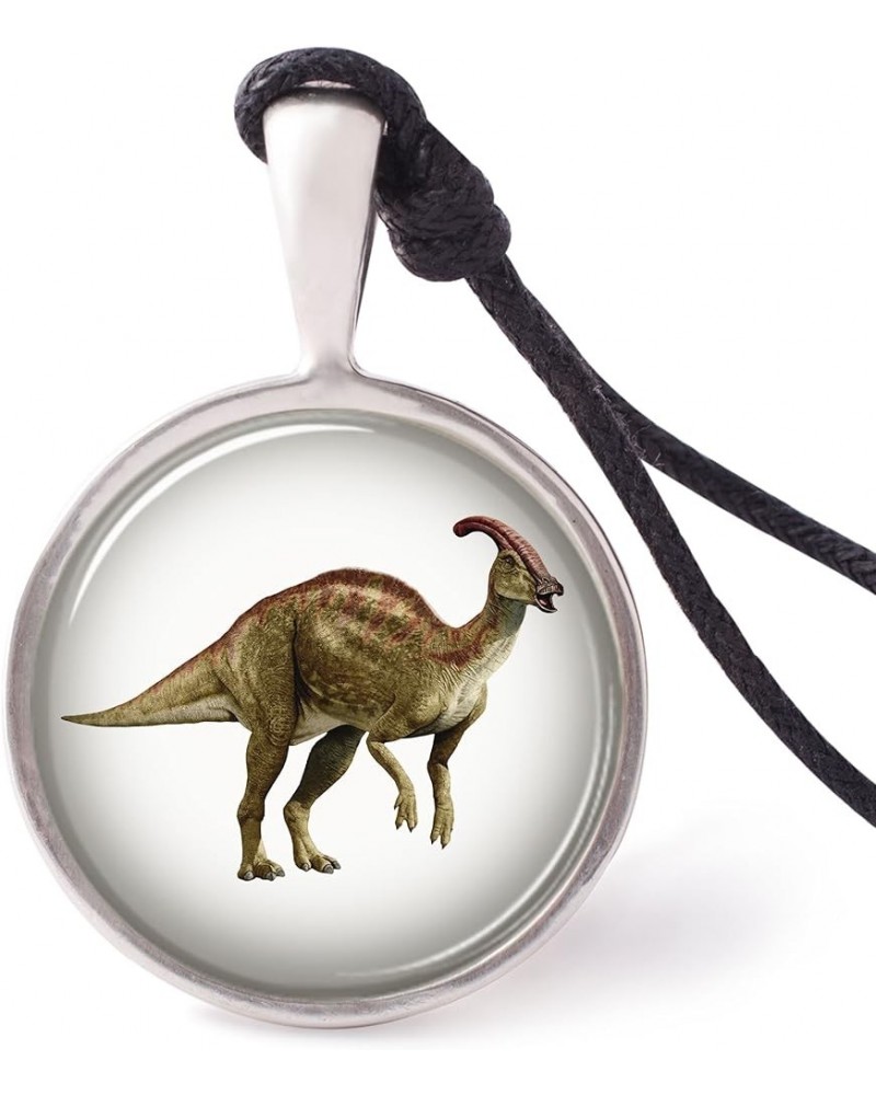 Prehistoric Animals Necklace Pendants Pewter Silver Parasaurolophus $8.84 Necklaces