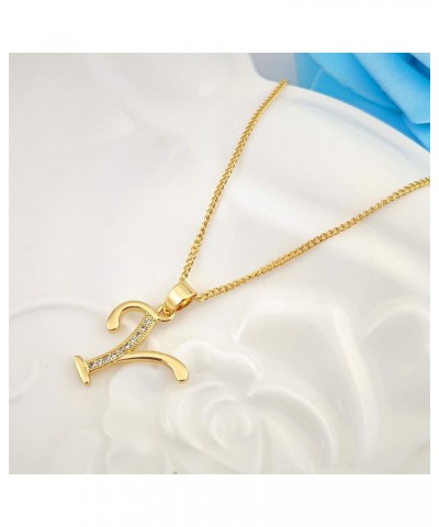 18K Gold Initial Letter Pendant Necklace for Women A-Z Alphabet Cubic Zirconia Personalized Name Necklaces Gift for Her Y $7....