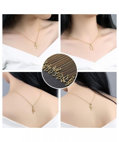 18K Gold Initial Letter Pendant Necklace for Women A-Z Alphabet Cubic Zirconia Personalized Name Necklaces Gift for Her Y $7....