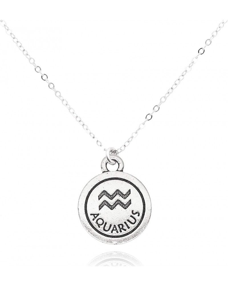 Jewely Zodiac Charm Necklace Collection, Gold-Filled and Sterling Silver Necklace with Pewter Charm, 16"-18" Chain Sterling S...