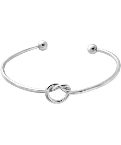 Simple Love Knot Bangle Bracelet Bridesmaid Jewelry Set or Single Silver copper bracelet $10.71 Bracelets